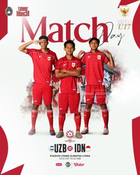 Timnas Indonesia U-17 vs Uzbekistan U-17. (Instagram @timnasindonesia)